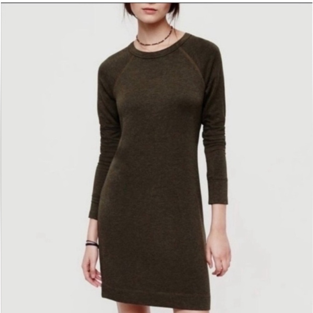 Lou & Grey Olive Green Long Sleeve Dress